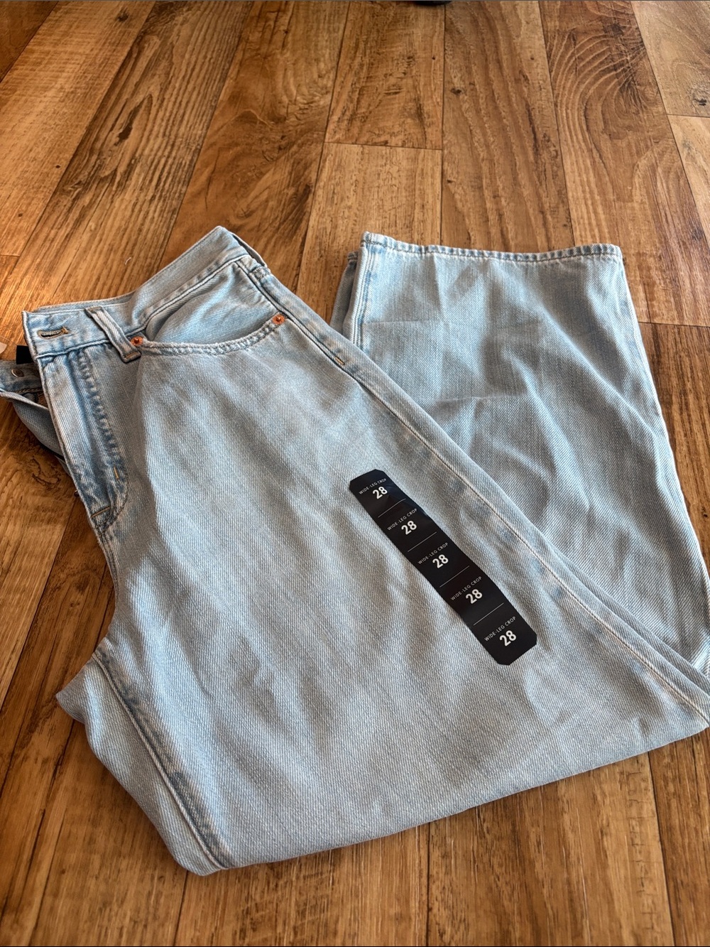 JCREW lightweight wide leg crop jean